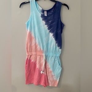 Justice, size 16. Tie-dyed sleeveless romper.